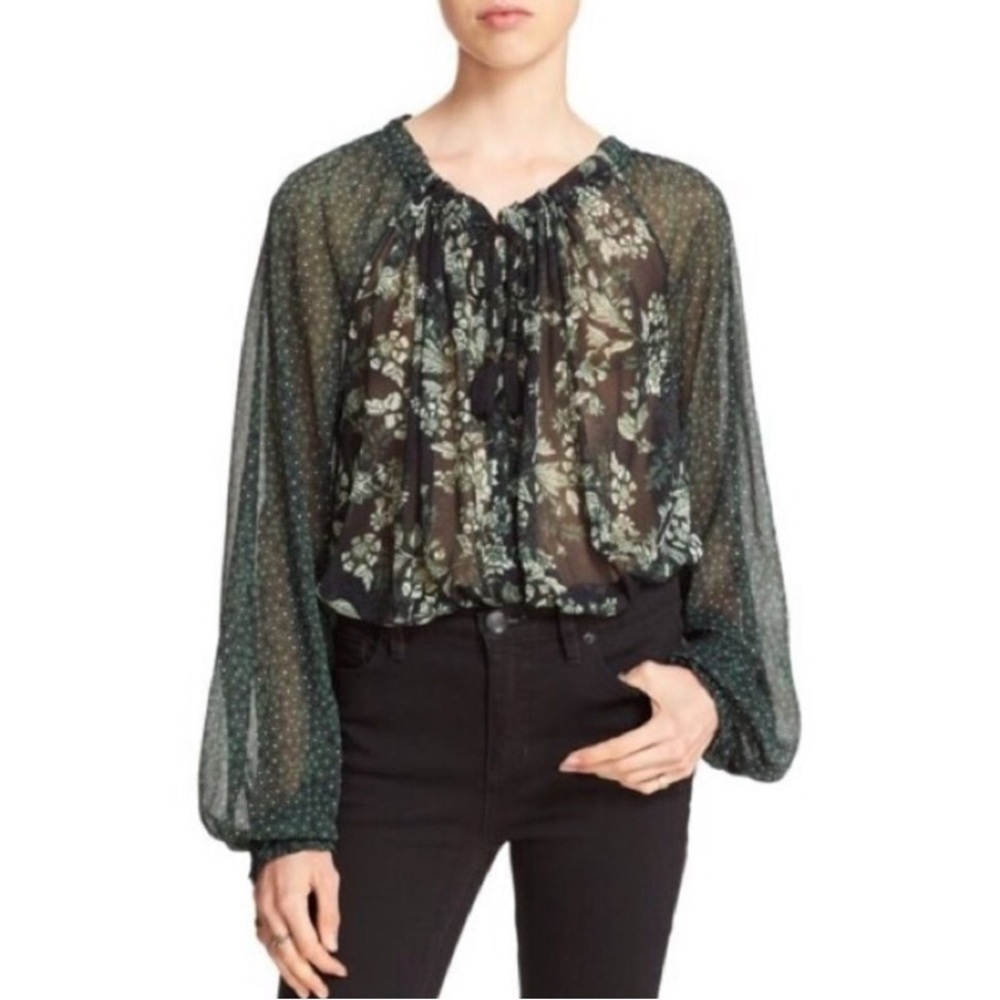 Free people long sleeved blouse